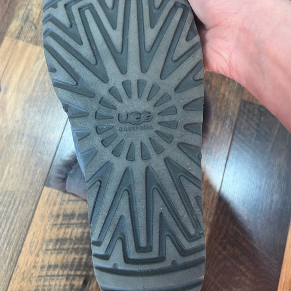 UGG Charcoal Suede Women's Boot with Diamond - Picture 4 of 9